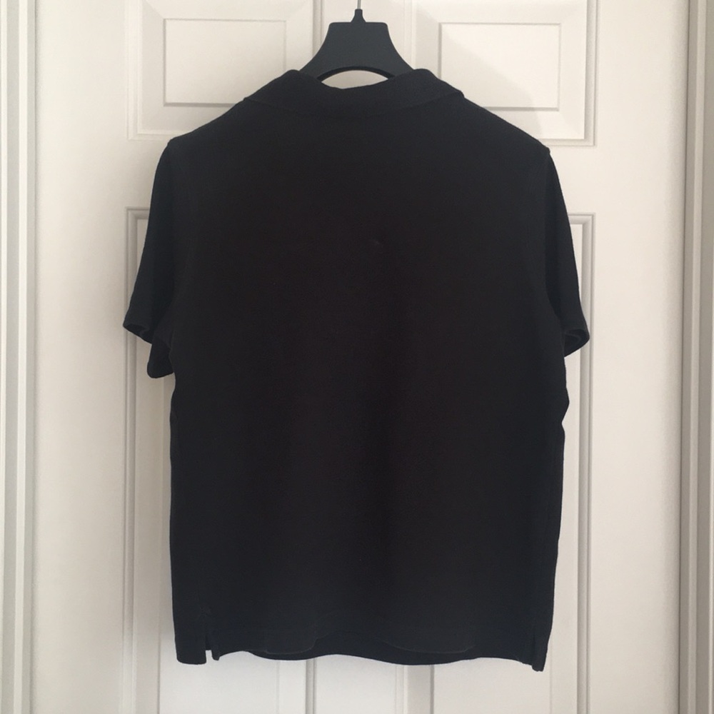 Classic Elements Top Large Black Collar Short Sle… - image 5